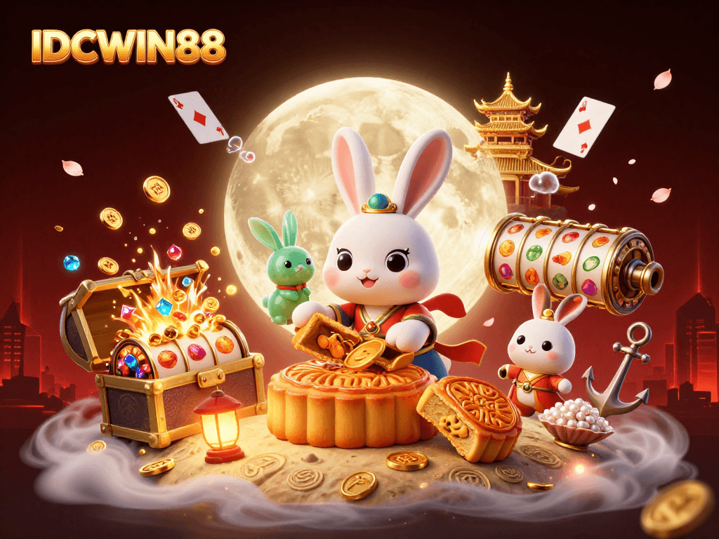 Experience the excitement of IDCWIN88 with vibrant slots and a lively casino atmosphere featuring enchanting characters.