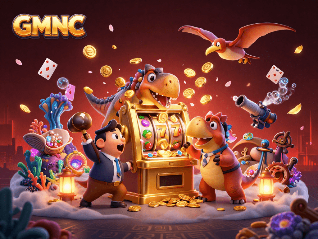 GMNC ignites excitement as a pachycephalosaurus wins big jackpot coins at the casino.