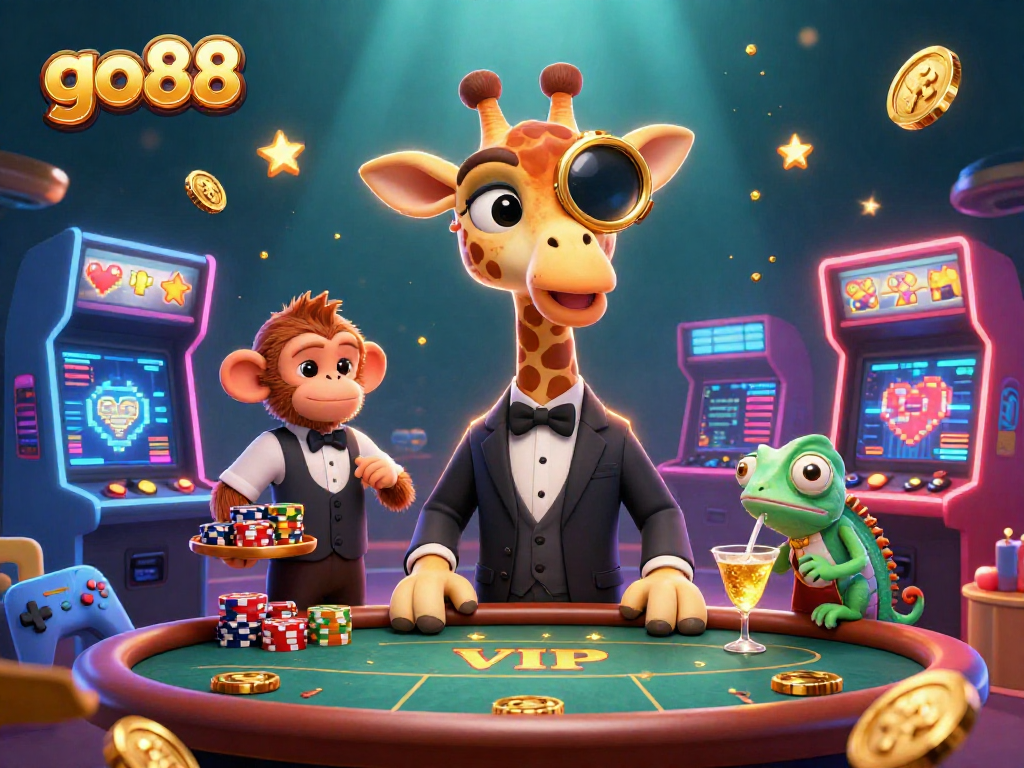 Play at go88 and enjoy a vibrant casino atmosphere with unique characters and games.