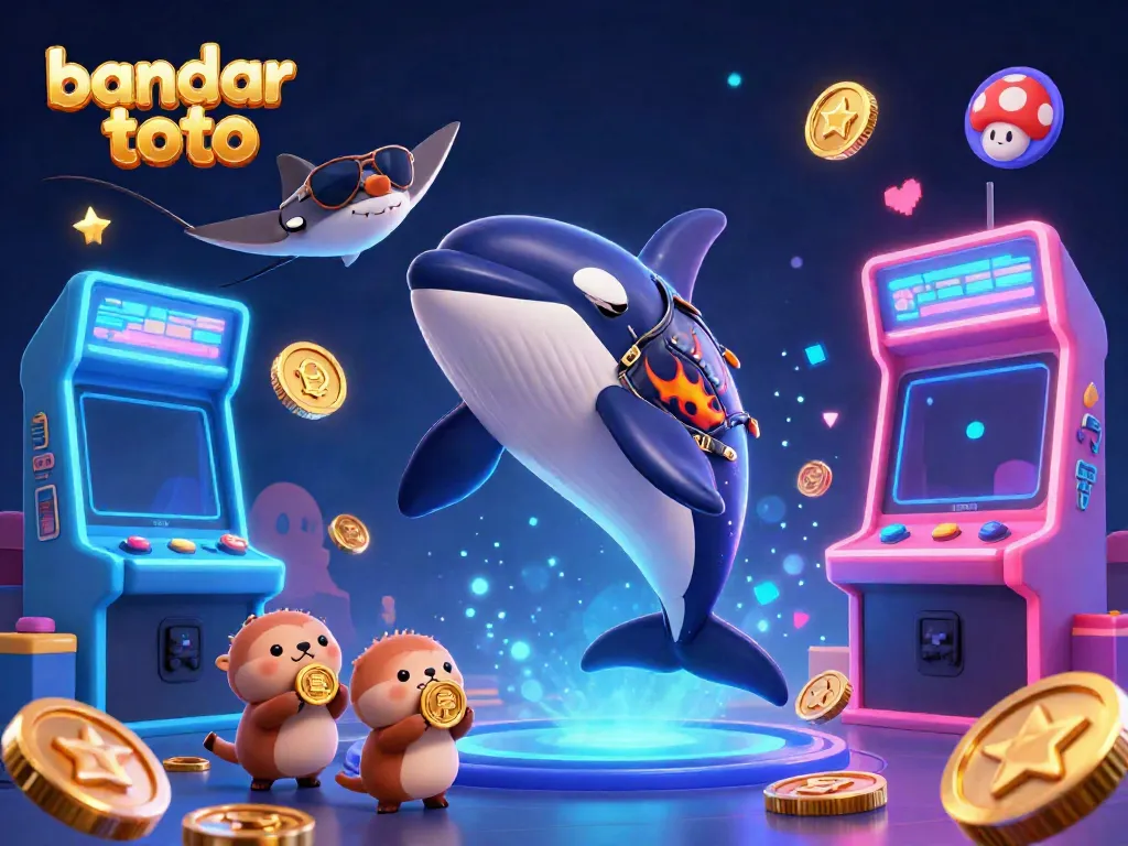 Mainkan bandar toto dengan orca, stingray, dan berang-berang membawa koin emas.
