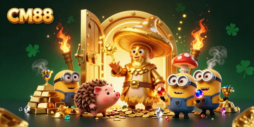 Experience excitement at CM88 with a magical 3D casino scene filled with treasure and adventure.