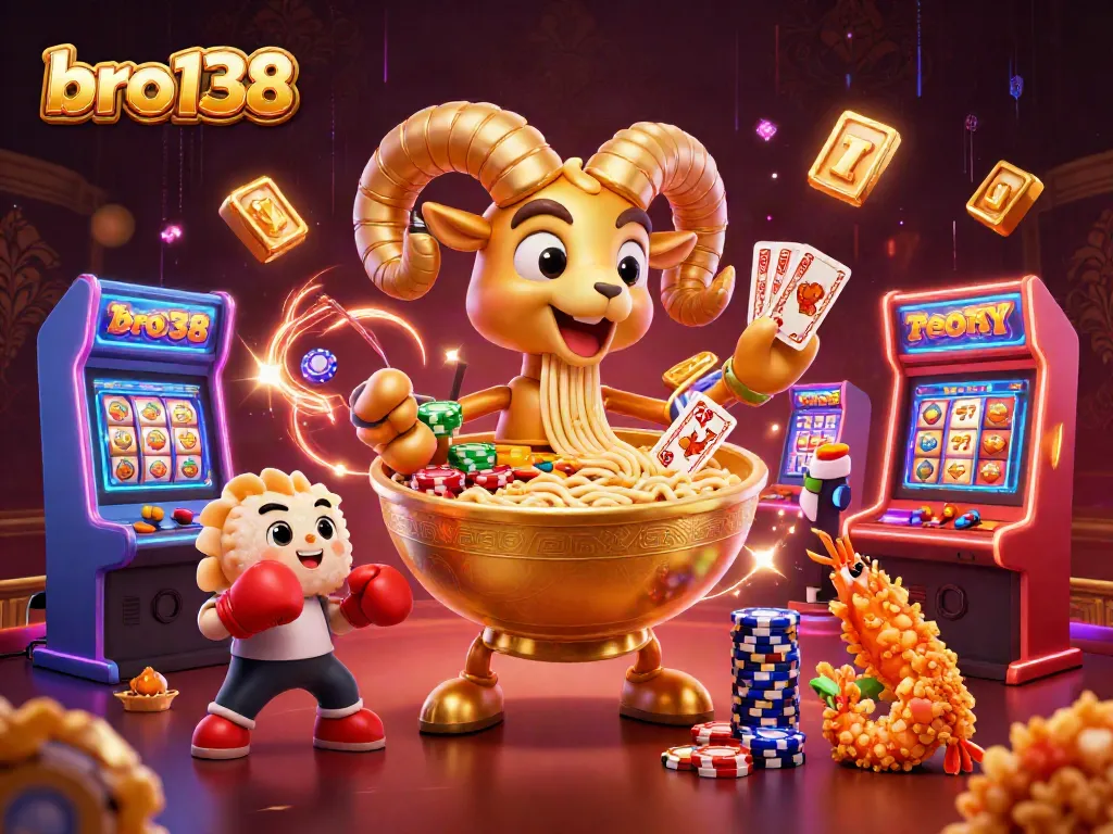 Engage in thrilling slot action at bro138 with dynamic characters and vibrant casino elements.