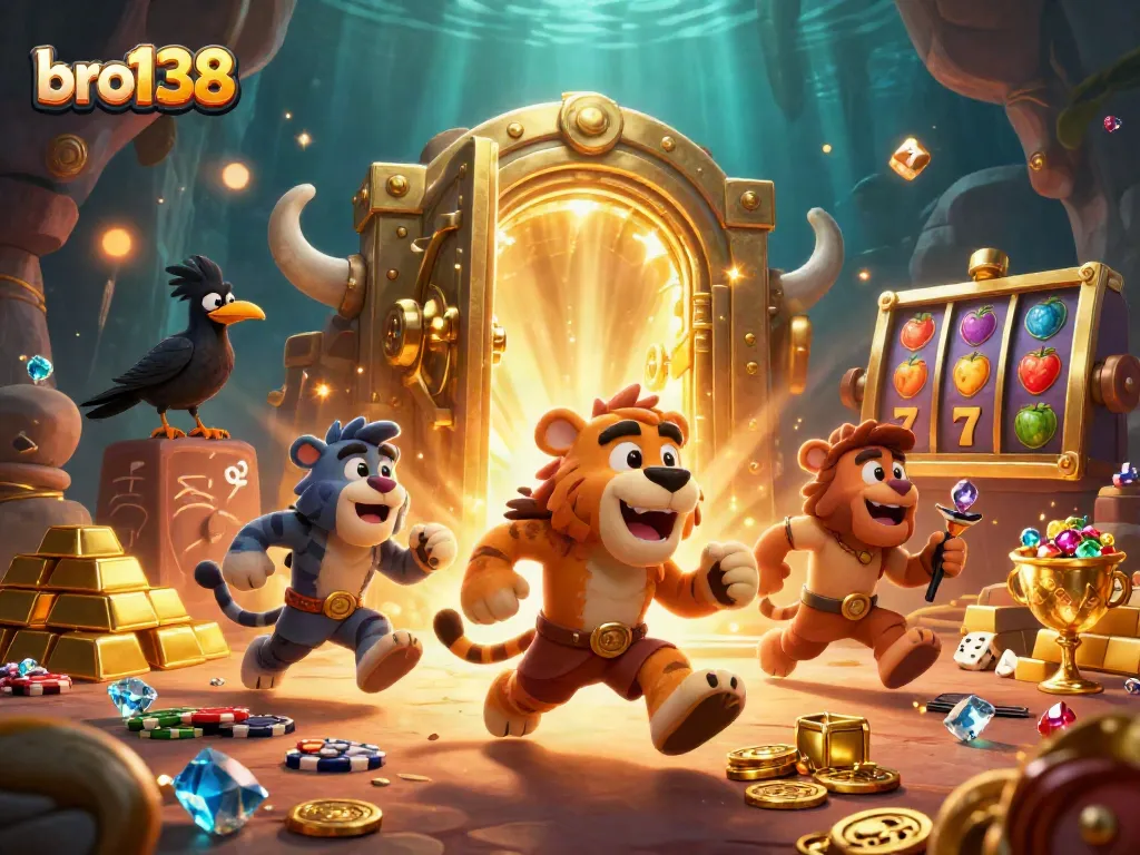 Experience thrilling slots at bro138 with cartoon cavemen and treasures galore!