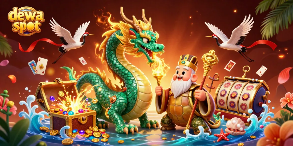 Play thrilling dewa slot games with massive jade dragon and lively game elements!