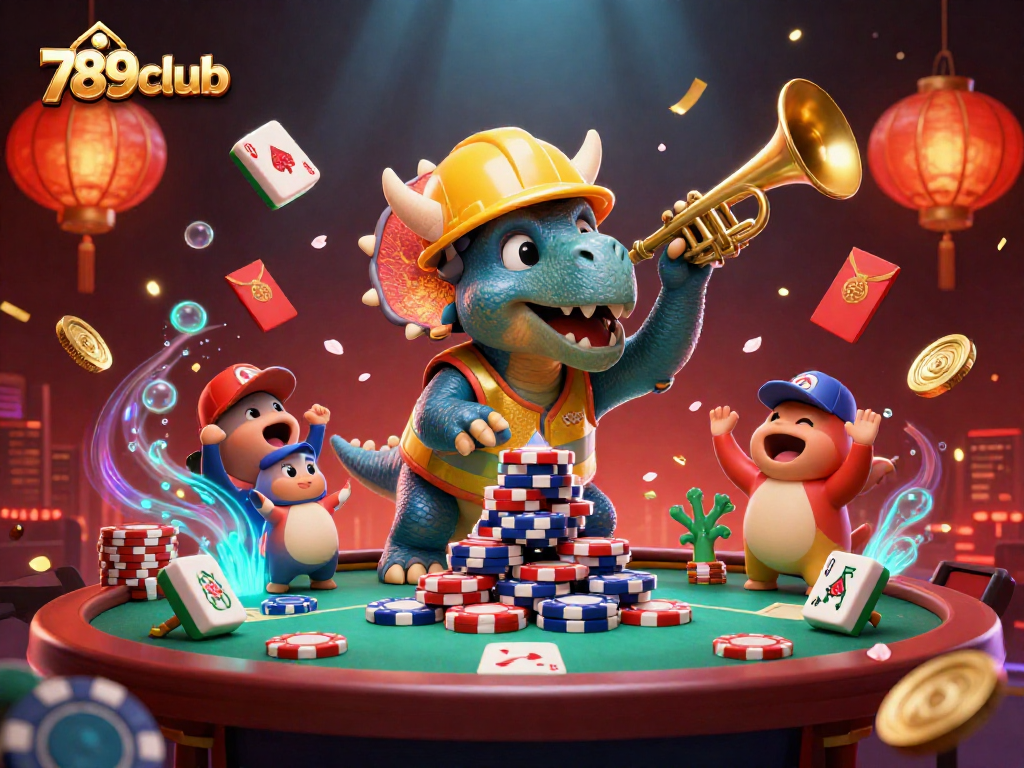 Experience excitement at 789club with a lively 3D casino scene, featuring vibrant poker action.