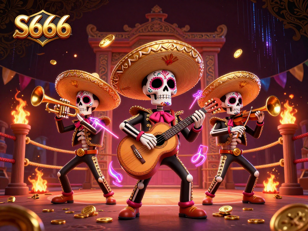 S666 enhances the gaming experience with a festive mariachi band in an engaging casino atmosphere.