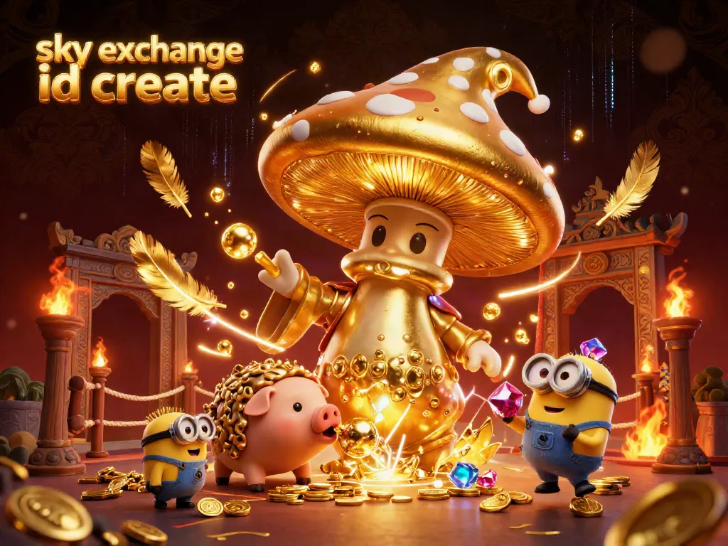 Engage in thrilling gambling with sky exchange id create, represented through a dynamic casino-themed 3D illustration.