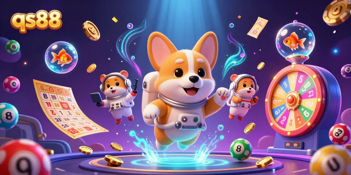 Experience the exciting world of qs88 with a vibrant space casino scene featuring engaging characters and dynamic game elements.