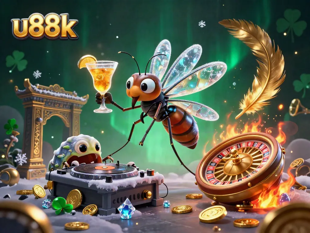 Experience thrilling gameplay at u88k with an enchanting 3D casino illustration featuring unique characters.