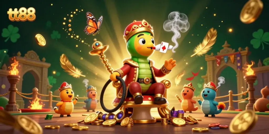 tt88 players delight in a shimmering casino scene showcasing dynamic gaming action and vibrant atmosphere