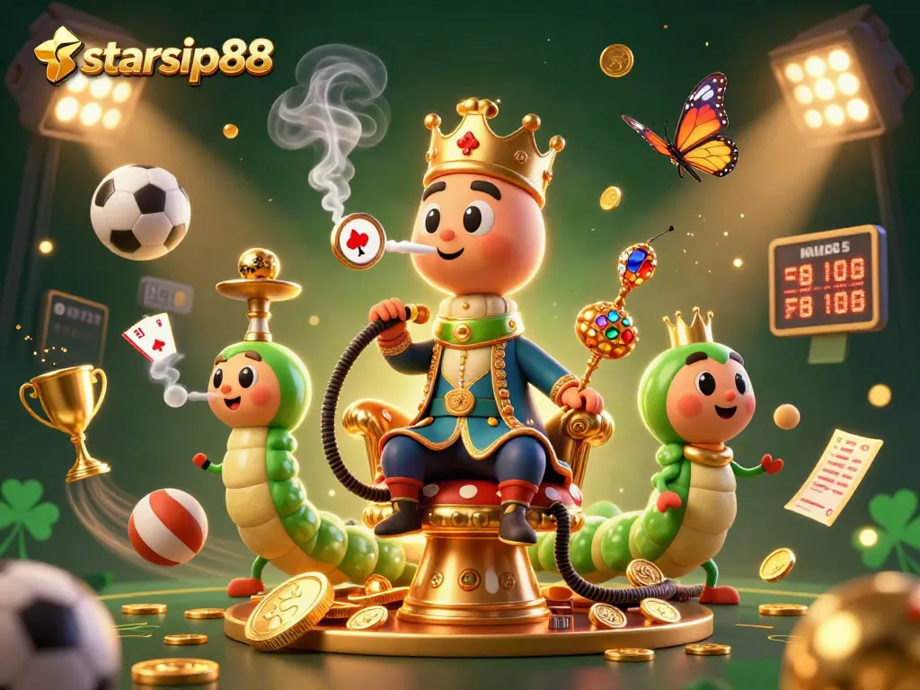 Win big at starsip88 with colorful sports-themed casino illustration featuring dynamic elements.
