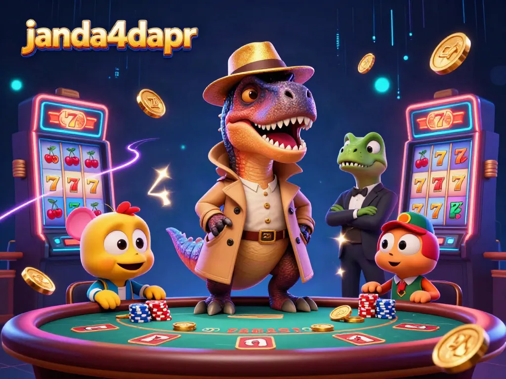 JANDA4DAPR menunjukkan keberuntungan dengan velociraptor bermain mesin slot yang menarik.