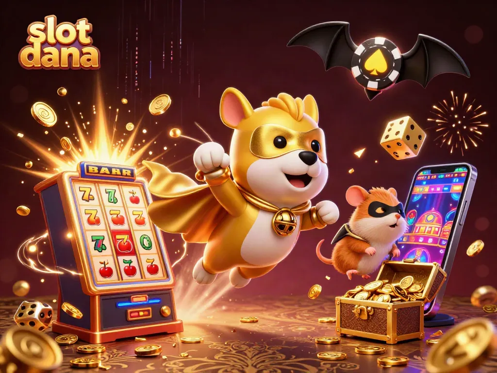 Slot dana menawarkan keseruan bermain mesin slot dengan karakter kartun superhero dan elemen jackpot yang meledak.