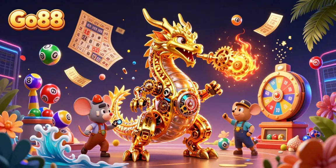 Engage with Go88's thrilling features, capturing the excitement of casino gaming with vibrant elements.