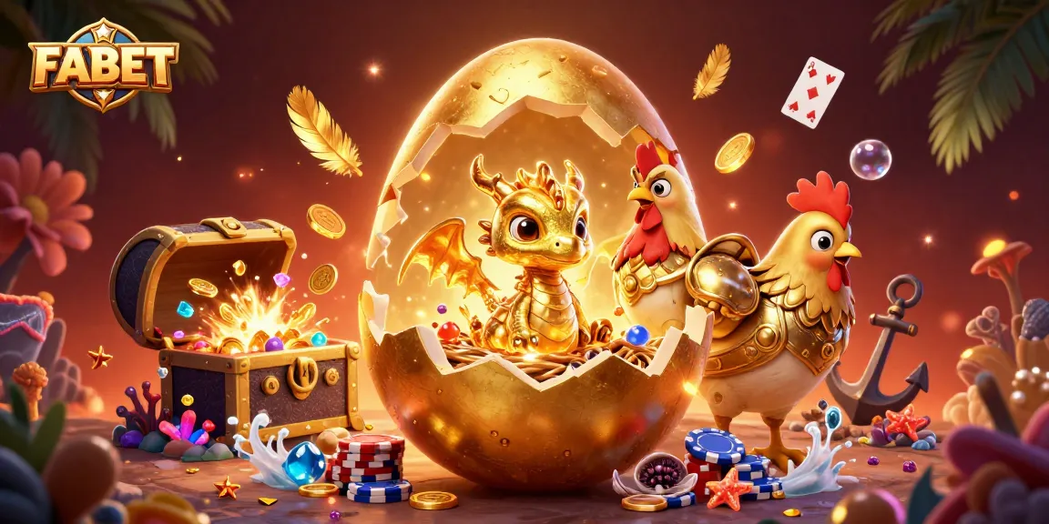 Engage with FABET's dynamic gaming experience featuring a golden dragon and casino-themed elements.