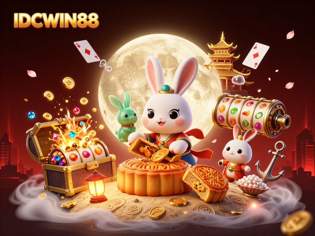 Experience the excitement of IDCWIN88 with vibrant slots and a lively casino atmosphere featuring enchanting characters.
