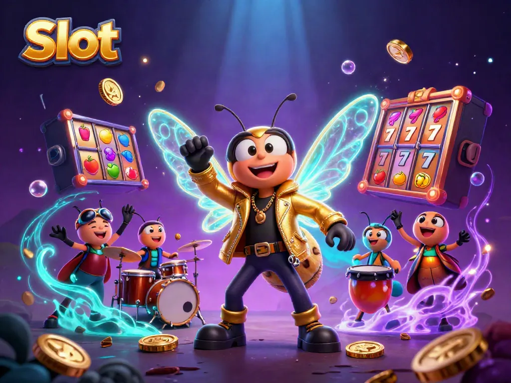 Memenangkan Slot dengan keberuntungan dari cicada bintang rock dan alat musik yang berkilau.
