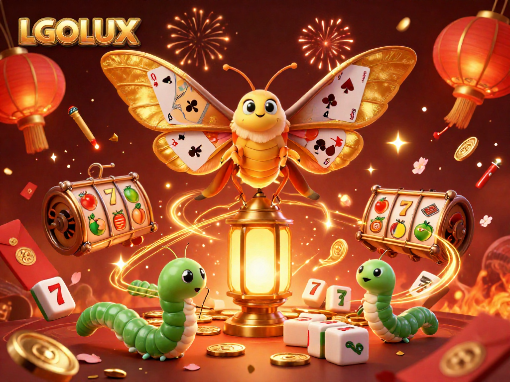 Play an exciting game of LGOLUX with vibrant casino-themed 3D digital illustration