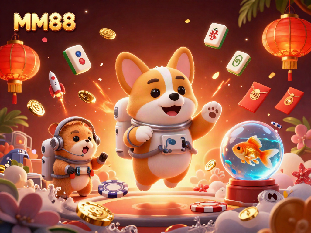 Experience the thrill of MM88 in a vibrant space casino with exciting game elements.