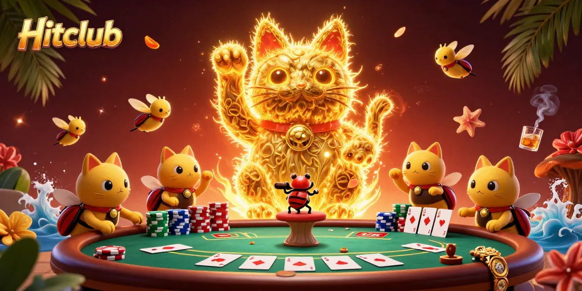 Experience thrilling gameplay at Hitclub with a vibrant illustration of casino elements in action.