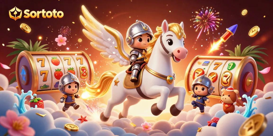 Players enjoy spinning slot reels with sortoto in a dynamic, vibrant casino scene