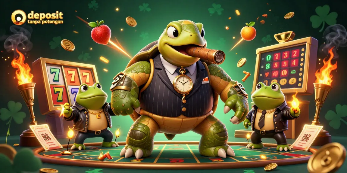 Experience thrill with deposit pulsa tanpa potongan in a vibrant 3D casino world featuring unique characters and elements.