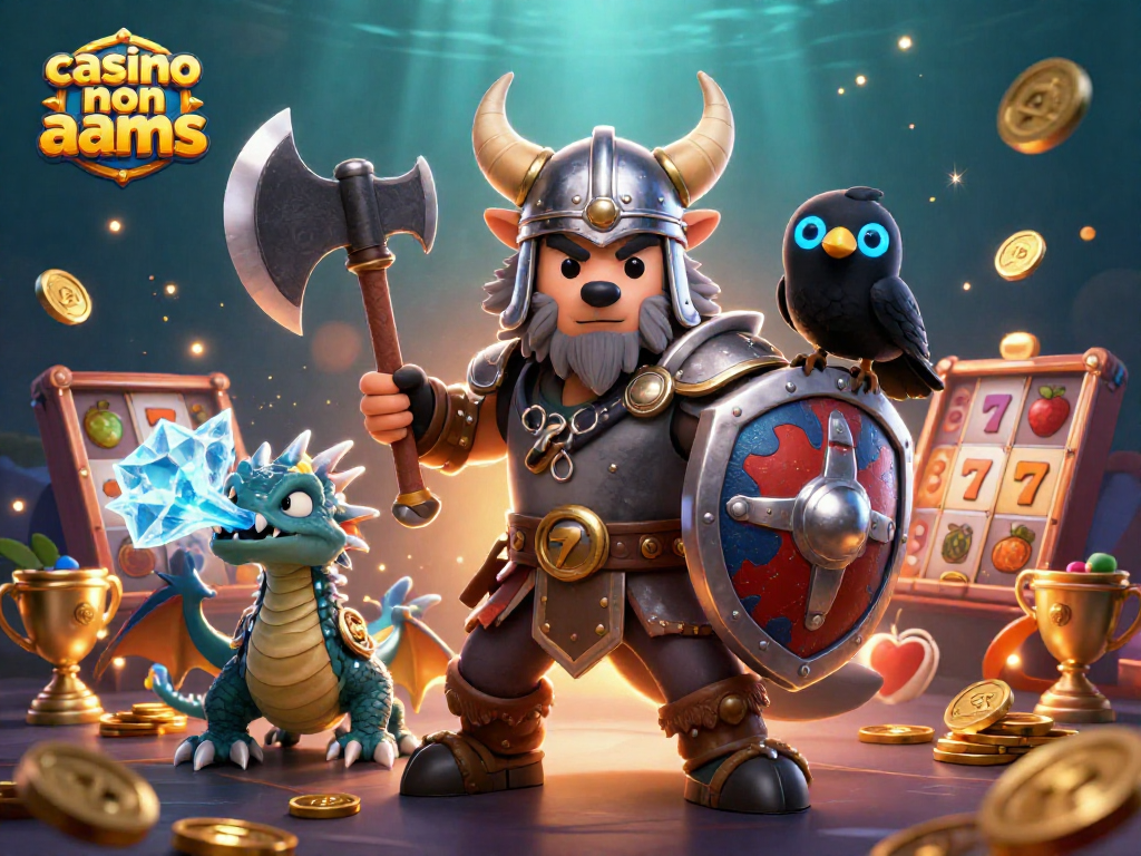 Gioca ai slot nei casino non AAMS con un guerriero lupo e un drago in uno scenario fantastico.