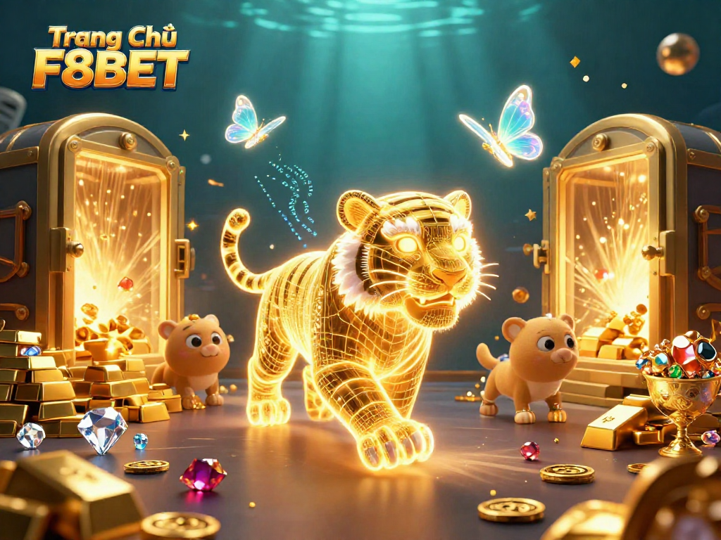 Experience the excitement of Trang Chủ F8BET in a vibrant digital casino scene filled with riches.