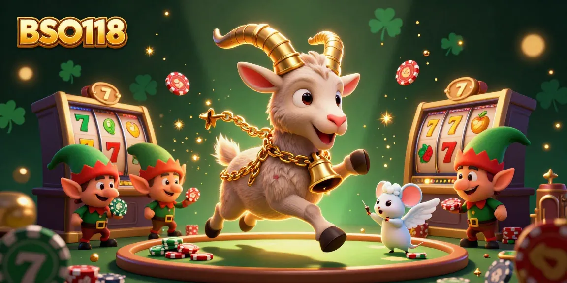 Play at BSO118's holiday-horror casino, featuring festive Krampus and playful elf gremlins