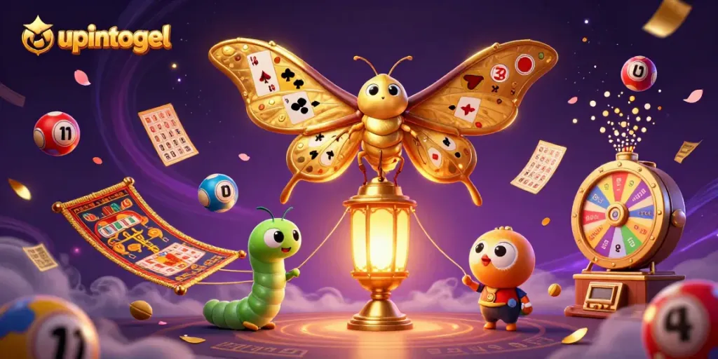 Mainkan upintogel dengan keberuntungan melalui ilustrasi kasino penuh warna dan detail yang menarik.