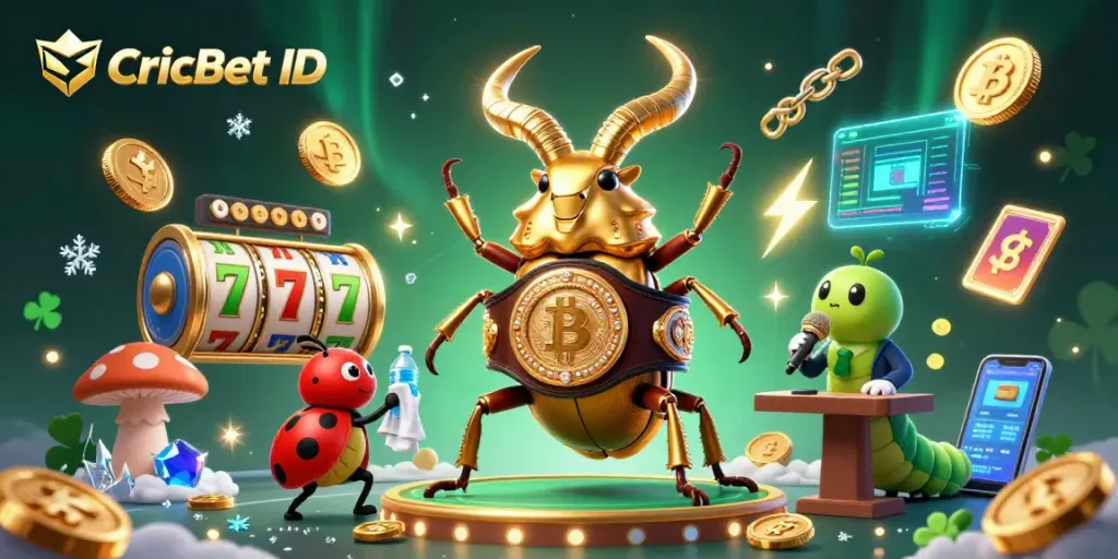 Place bets with a verified CricBet ID, enjoying vibrant slots and crypto rewards.