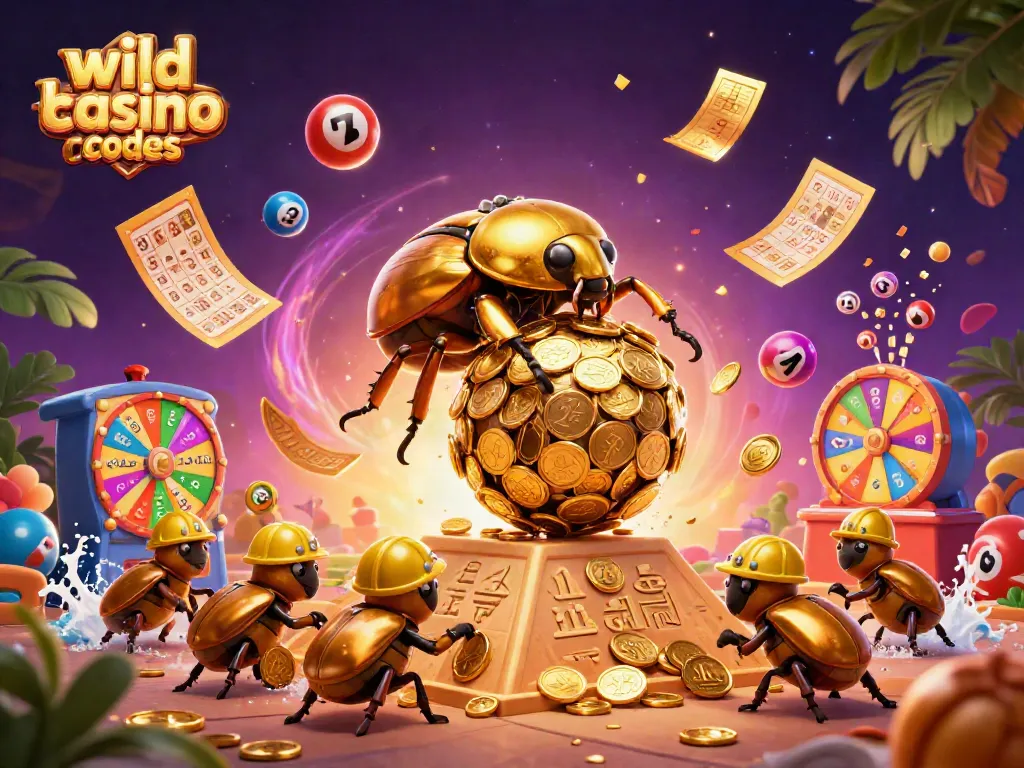 Experience wild casino bonus codes with vibrant graphics showcasing dynamic casino elements.