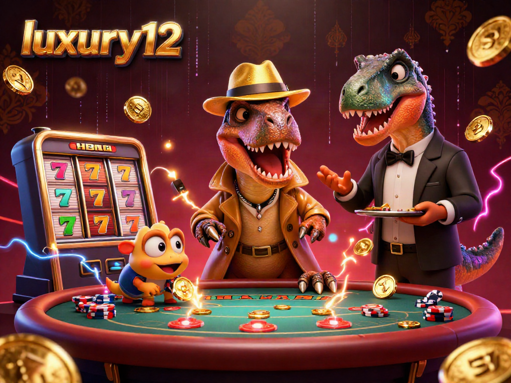 luxury12 menciptakan keseruan di kasino online dengan karakter dino dan elemen slot yang kaya