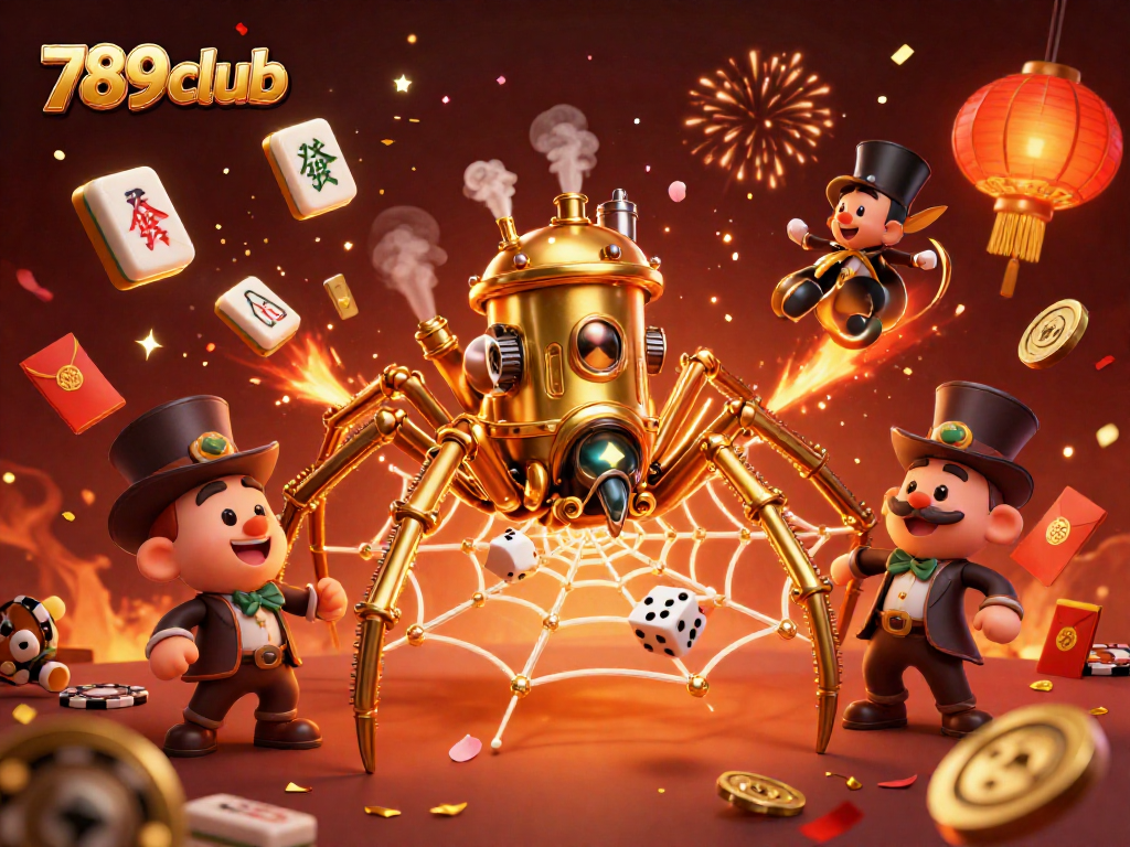 Join the excitement of 789club with a thrilling 3D casino illustration showcasing unique game elements.