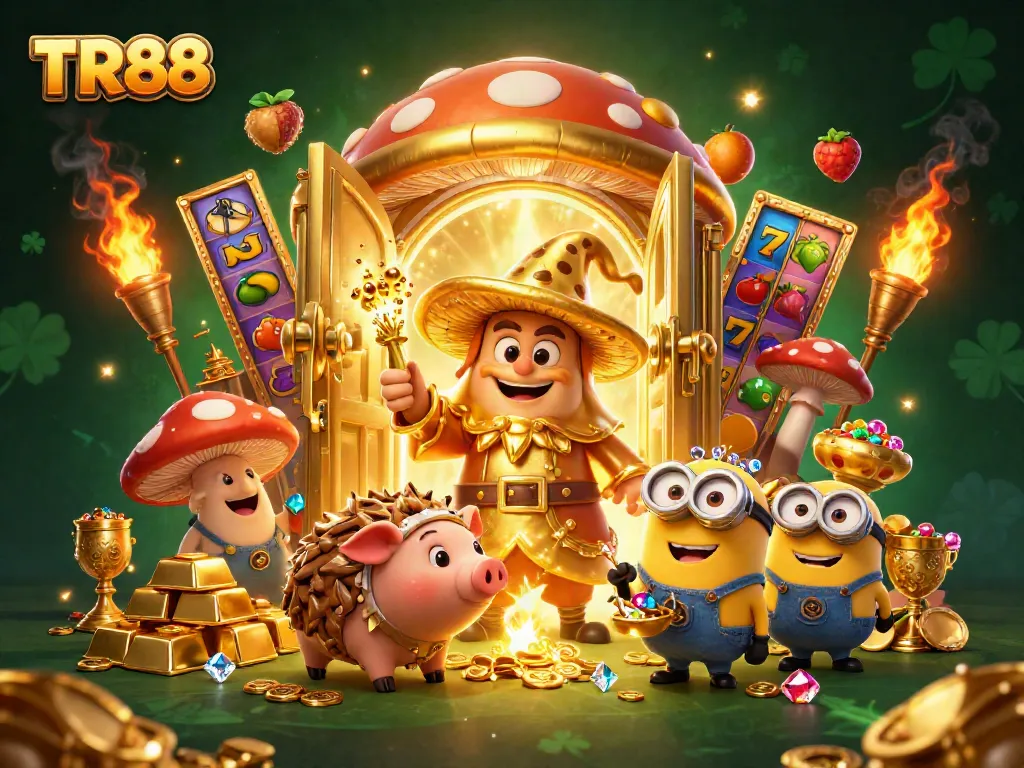 Experience exciting wins at TR88 with magical treasures in this vibrant casino scene.