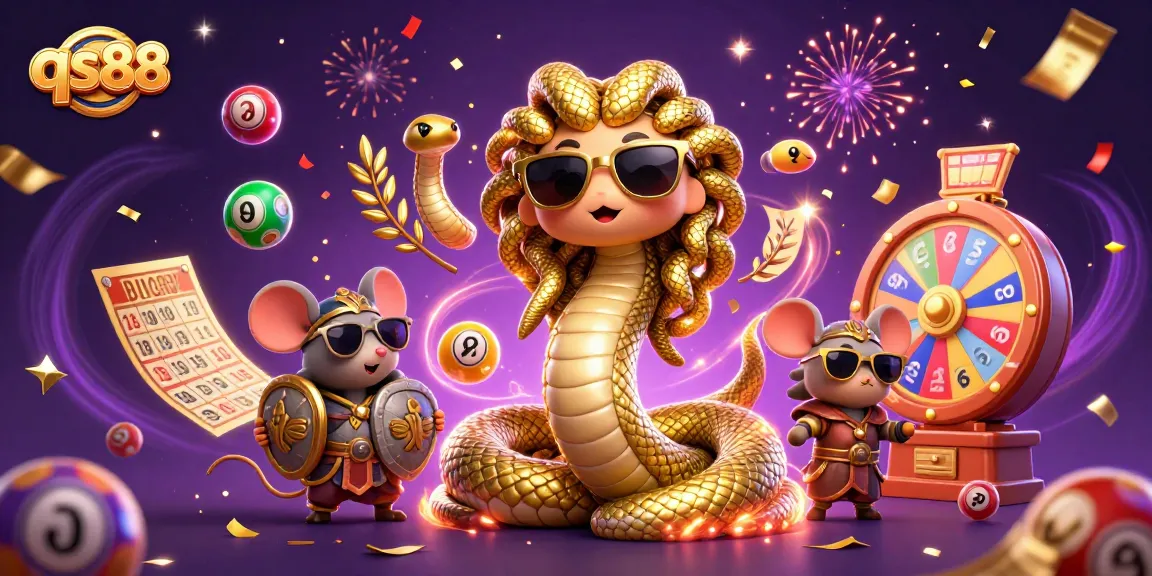 Experience thrilling wins at qs88 with colorful lottery balls and dynamic casino elements in an exciting celebration scene.