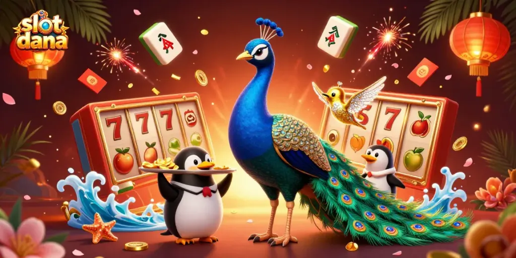Menangkan jackpot di slot dana dengan karakter kasino berwarna-warni dan menyenangkan dalam suasana meriah.