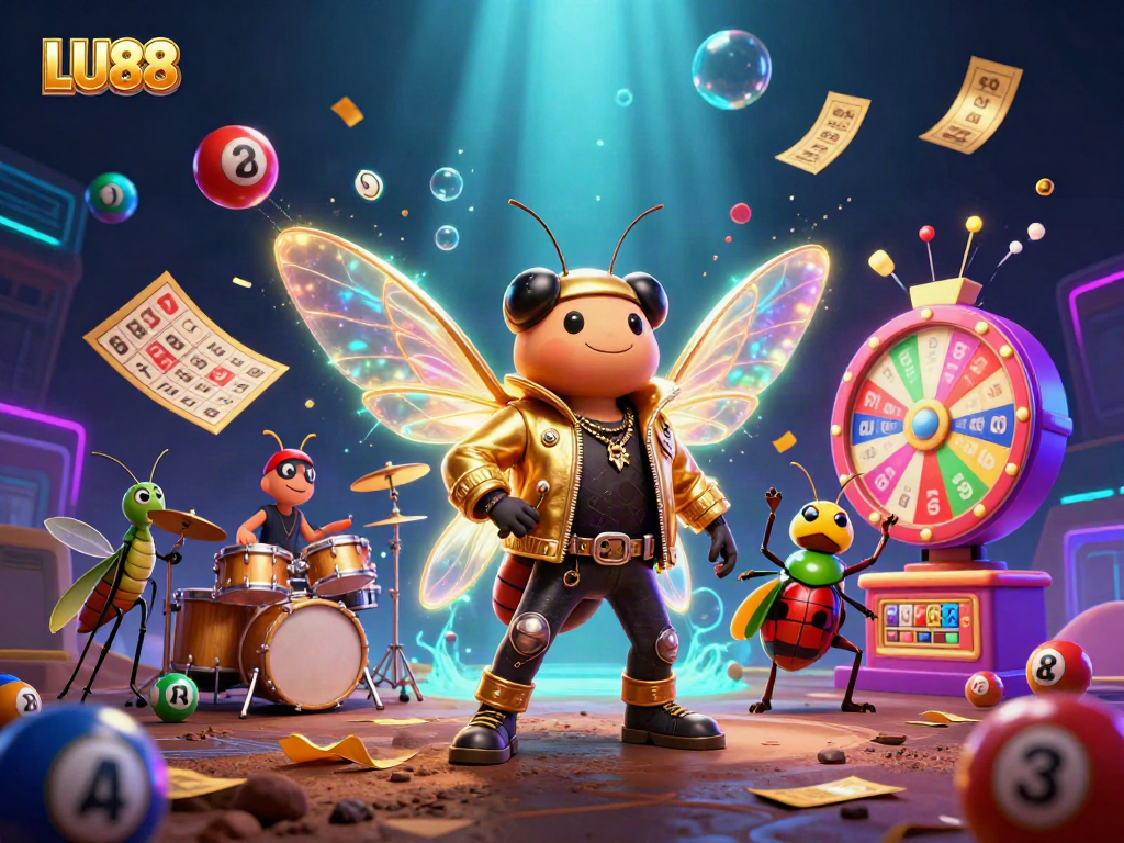 LU88 showcases a vibrant 3D scene capturing the thrill of engaging gambling actions with captivating characters.
