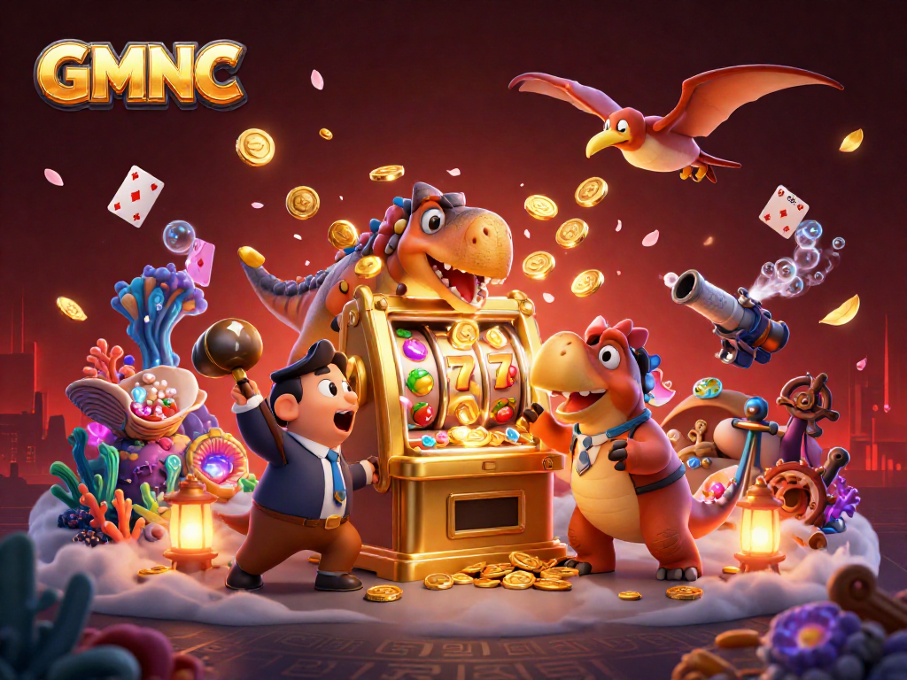 GMNC ignites excitement as a pachycephalosaurus wins big jackpot coins at the casino.