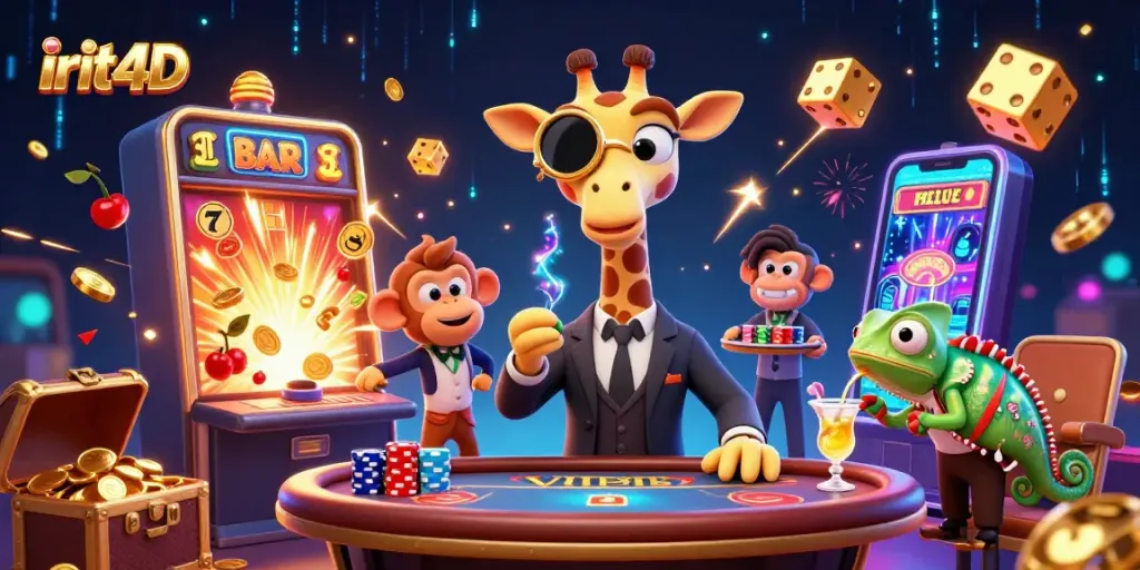 Experience irit4D with vibrant 3D casino characters and rich gaming elements bursting with excitement.