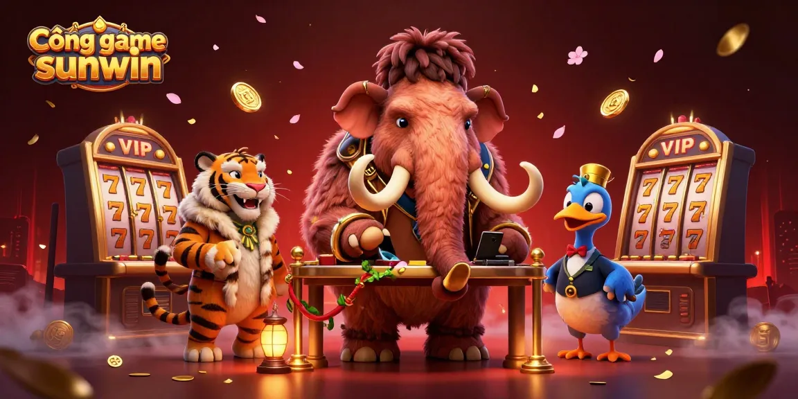 Cổng game sunwin thu hút với bouncer voi và khách VIP trong không gian tươi sáng