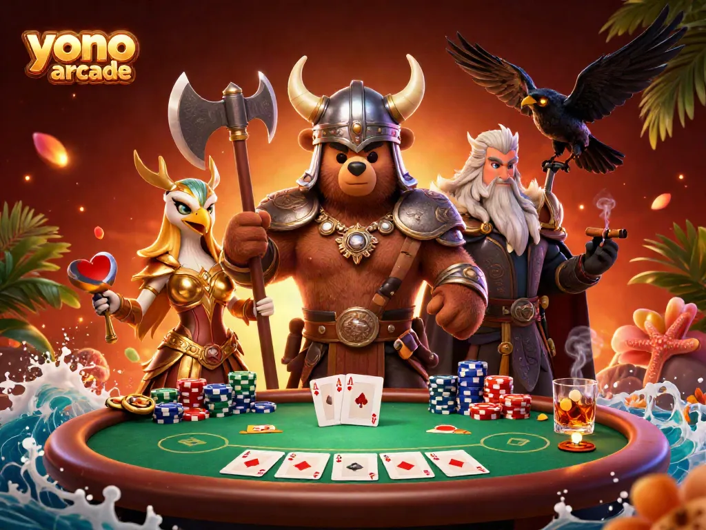 Engage with yono arcade's thrilling gaming experience featuring vibrant characters and casino action.