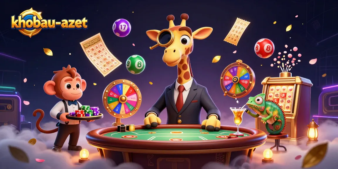 Experience khobau-aztec with vibrant characters and exciting casino elements in this dynamic illustration.
