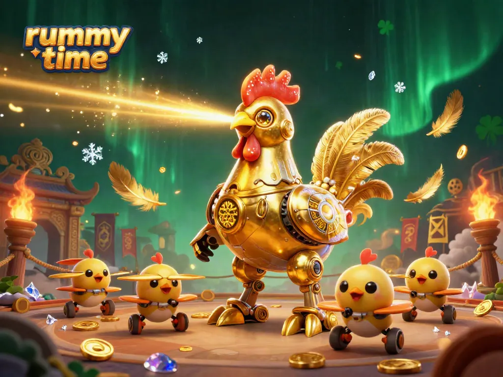 Experience exciting gameplay with rummy time in a vibrant digital casino scene