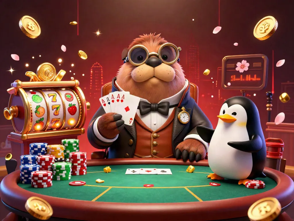slot88 menang di meja poker bawah laut dengan walrus ceria, dealer penguin, dan ikan bederik.