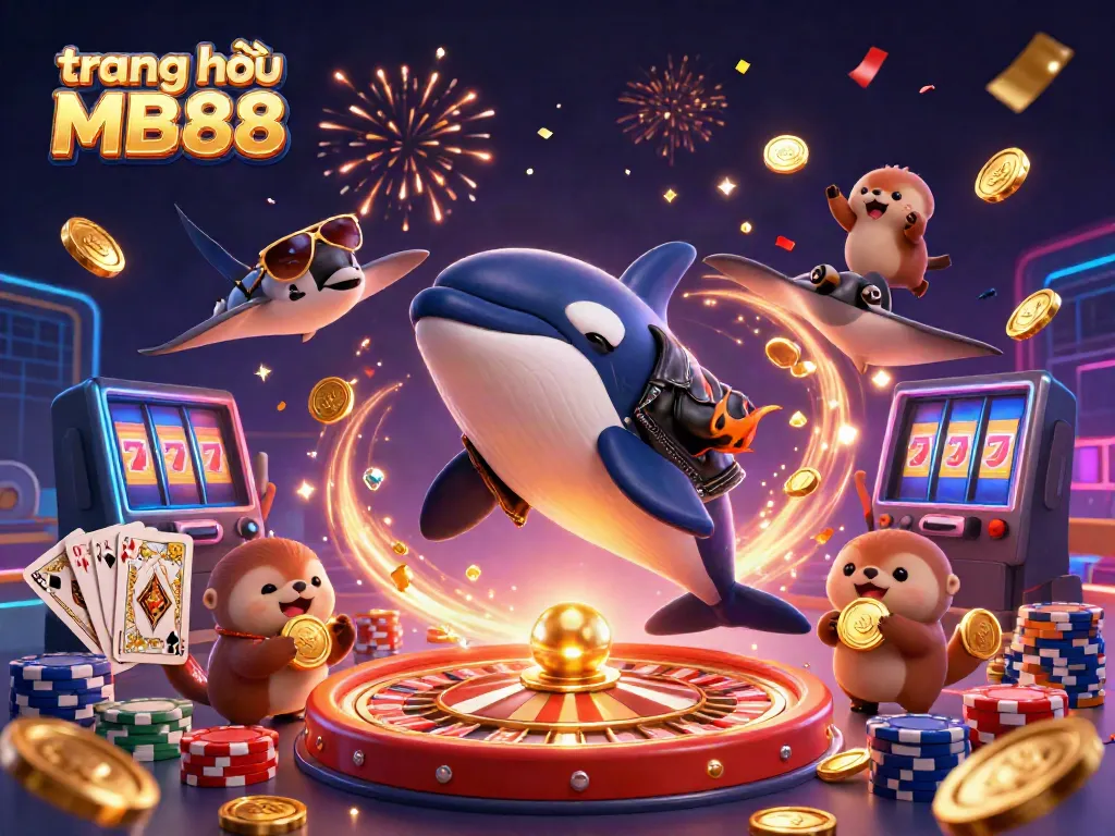 Engage with joy and excitement at trang chủ MB88 featuring playful sea characters and dazzling casino elements.