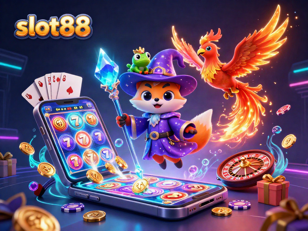 Experience thrilling slot88 adventures as a wizard fox and phoenix showcase colorful slot games.