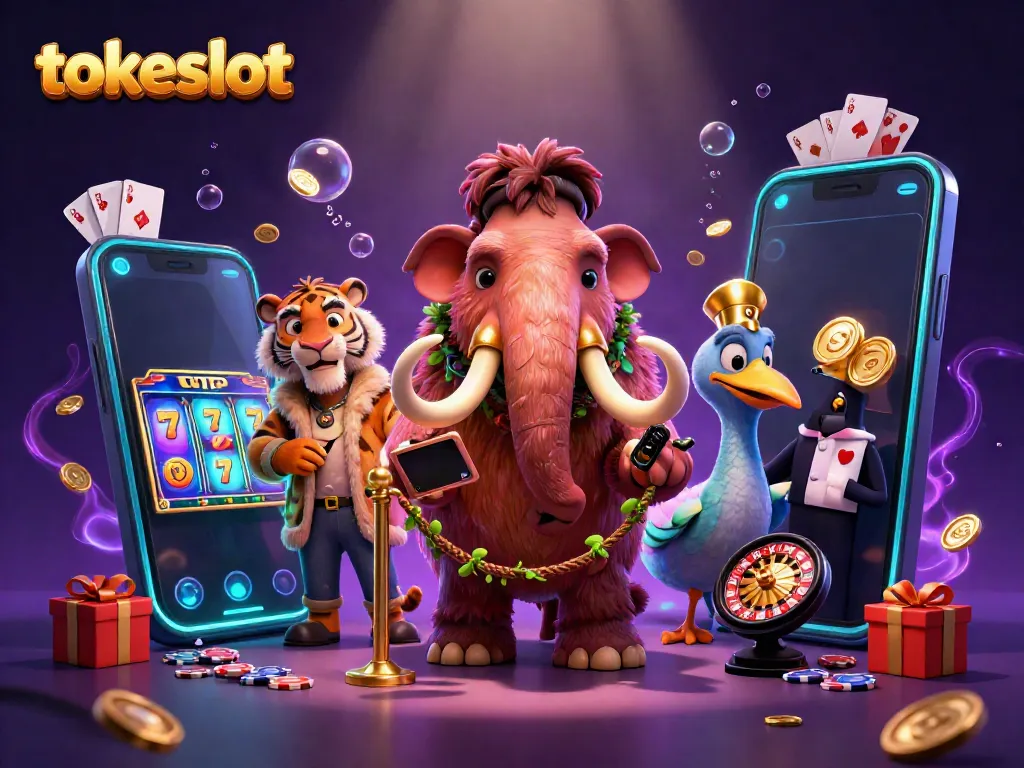 Engage with Tokeslot, where dynamic gaming meets stunning visuals in a vibrant casino atmosphere.