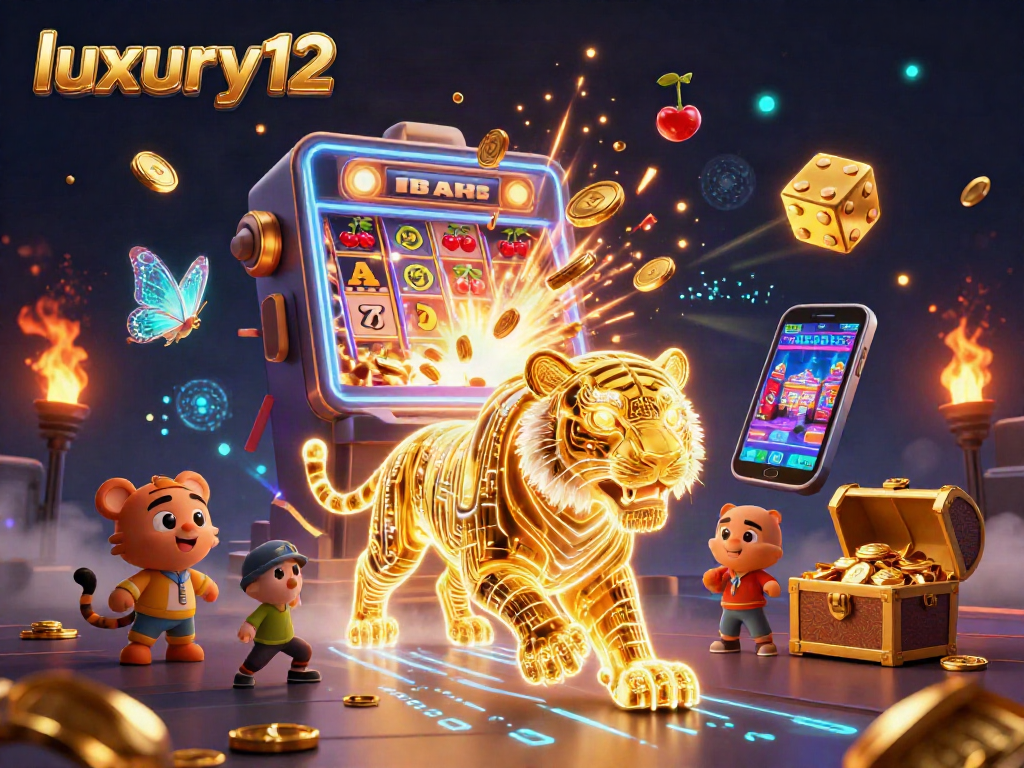 Experience luxury12 with a vibrant portrayal of jackpot excitement in a digital casino.