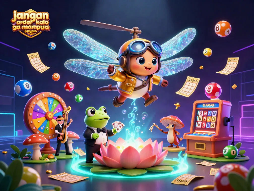 Enjoy thrilling action at the lily pad casino while remembering jangan order kalo ga mampu bayar.. as colorful lottery balls bounce around.